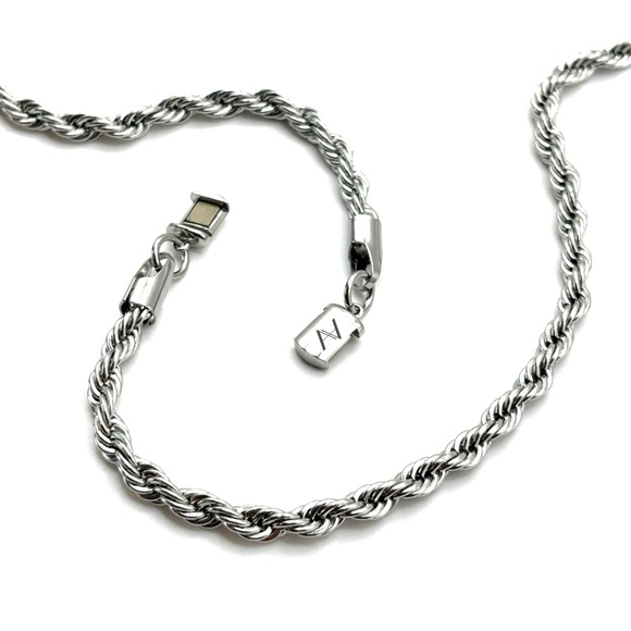 Rope Chain Necklace (Silver) 5MM | Arthur Alan Jewelry - Picture 6 of 7